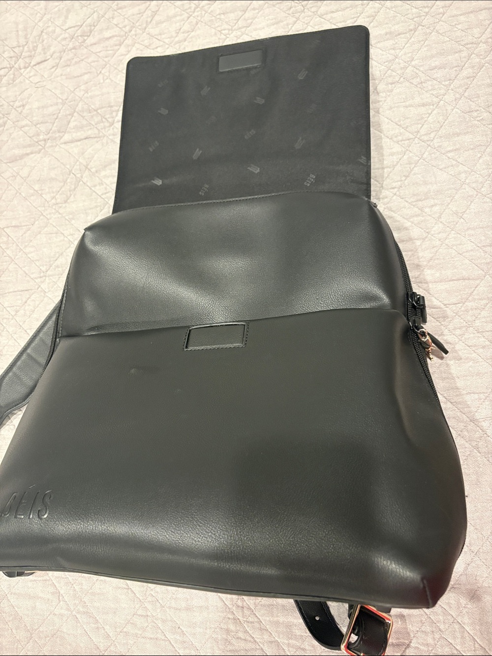 BEIS Black Wicked Backpack with Flap Closure - Picture 6 of 7